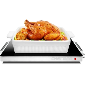 Compact Glasstop Warming Tray with Adjustable Temperature Control Perfect for Buffets, Restaurants, Parties, Events, Home Dinners and Travel, Mini 15x12 Inch Surface, Keeps Food Hot, Black Compact Glasstop Warming Tray with Adjustable Temperature Control Perfect for Buffets, Restaurants, Parties, Events, Home Dinners and Travel, Mini 15x12 Inch Surface, Keeps Food Hot, Black