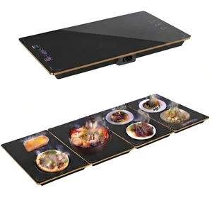 Modular Food Warming Tray, 19"x11" Electric Buffet Warmer with 9 Temperature Settings & 24H Timer, Heat-Resistant Glass Top, Stackable Food Warming Mat for Family Dinners & Buffets Modular Food Warming Tray, 19"x11" Electric Buffet Warmer with 9 Temperature Settings & 24H Timer, Heat-Resistant Glass Top, Stackable Food Warming Mat for Family Dinners & Buffets