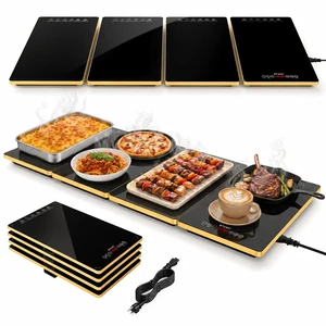 Electric Warming Tray,4-in-1 Food Warmer Tray with 8 Precise Temps & 24H Timer,35"x15"Tempered Glass Food Warming Mat,Modular Warming Trays for Parties Buffet for Catering Gatherings Electric Warming Tray,4-in-1 Food Warmer Tray with 8 Precise Temps & 24H Timer,35"x15"Tempered Glass Food Warming Mat,Modular Warming Trays for Parties Buffet for Catering Gatherings