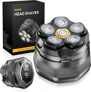 Head Shavers for Bald Men, IPX7 Waterproof, 6D Magnetic Self-Sharpening Steel Blades, Smooth Shave in 3 Minutes, Wet & Dry, 180-Min Usage, Type-C Fast Charge, Easy Clean, LED Display, Gifts for Men Head Shavers for Bald Men, IPX7 Waterproof, 6D Magnetic Self-Sharpening Steel Blades, Smooth Shave in 3 Minutes, Wet & Dry, 180-Min Usage, Type-C Fast Charge, Easy Clean, LED Display, Gifts for Men