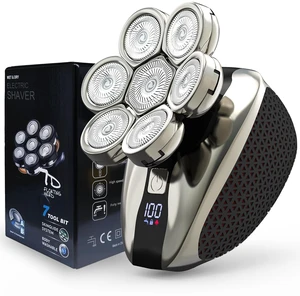 7D Head Shavers for Bald Men, Water Proof Electric Razor for Men with LED Display, Detachable Wet/Dry Anti-Pinch Head Shavers, Shaving Grooming for Balder, Perfect for Home & Travel(Black) 7D Head Shavers for Bald Men, Water Proof Electric Razor for Men with LED Display, Detachable Wet/Dry Anti-Pinch Head Shavers, Shaving Grooming for Balder, Perfect for Home & Travel(Black)