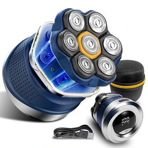 Men's Electric Rotary Shavers Bald2026 Upgrade 7D Floating Electric Shaver with LED Display,IPX6 Waterproof,Type-C Fast Charge, Magnetic Heads, Travel Case - Ideal Men's Grooming Gift (Blue) Men's Electric Rotary Shavers Bald2026 Upgrade 7D Floating Electric Shaver with LED Display,IPX6 Waterproof,Type-C Fast Charge, Magnetic Heads, Travel Case - Ideal Men's Grooming Gift (Blue)