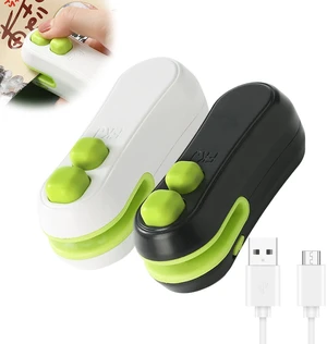 Mini Bag Sealer,2025 Upgraded 2 in 1 Mini Bag Sealer,Rechargeable Handheld Bag Sealer with Cutter and Magnet for Snack Plastic Bags Food Storage Travel (white+black) Mini Bag Sealer,2025 Upgraded 2 in 1 Mini Bag Sealer,Rechargeable Handheld Bag Sealer with Cutter and Magnet for Snack Plastic Bags Food Storage Travel (white+black)