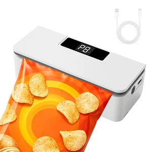 Mini Bag Sealer, 8 Adjustable Chip Sealer with Secure Lock, Cutter, Magnet | 1800mAh Rechargeable Sealer Machine with LED Power Display, Portable 2 in 1 Plastic Food Sealers for Chips, Snacks, Mylar Mini Bag Sealer, 8 Adjustable Chip Sealer with Secure Lock, Cutter, Magnet | 1800mAh Rechargeable Sealer Machine with LED Power Display, Portable 2 in 1 Plastic Food Sealers for Chips, Snacks, Mylar