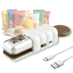 4 in 1 Mini Bag Sealer, Upgraded Mini Bag Sealer with Cutter and Magnet, USB C Rechargeable Chip Bag Sealer for Plastic Snack Bags, Bag Sealer Handheld for Food & Kitchen Storage (White) 4 in 1 Mini Bag Sealer, Upgraded Mini Bag Sealer with Cutter and Magnet, USB C Rechargeable Chip Bag Sealer for Plastic Snack Bags, Bag Sealer Handheld for Food & Kitchen Storage (White)