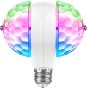 Disco Lights for Parties, Colorful Magic Ball Lights with 2 Light Bulbs | RGB LED Stage DJ Light for Home Room Dance Parties Birthday Karaoke Halloween Christmas Wedding Show Club Decorations Disco Lights for Parties, Colorful Magic Ball Lights with 2 Light Bulbs | RGB LED Stage DJ Light for Home Room Dance Parties Birthday Karaoke Halloween Christmas Wedding Show Club Decorations