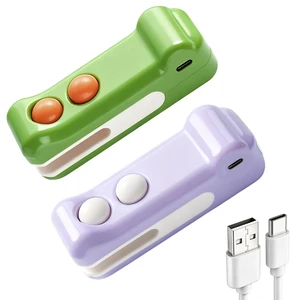 2PCS Bag Sealer,2 in 1 Mini Bag Sealer with Cutter and Magnet,Rechargeable Bag Sealer Handheld,Portable Heat Sealer for Plastic Snack & Chip Bags,Food Saver, Kitchen Storage Gadgets 2PCS Bag Sealer,2 in 1 Mini Bag Sealer with Cutter and Magnet,Rechargeable Bag Sealer Handheld,Portable Heat Sealer for Plastic Snack & Chip Bags,Food Saver, Kitchen Storage Gadgets