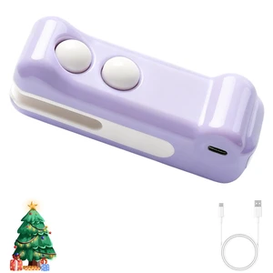 2 in 1 Mini Bag Sealer with Cutter and Magnet,2025 New Handheld Rechargeable Bag Sealer, Small Package Sealer for Snack Plastic Bags Chip Food Storage Travel (purple) 2 in 1 Mini Bag Sealer with Cutter and Magnet,2025 New Handheld Rechargeable Bag Sealer, Small Package Sealer for Snack Plastic Bags Chip Food Storage Travel (purple)