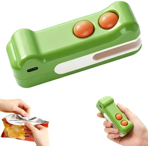 2 in 1 Mini Bag Sealer with Cutter and Magnet,New Crocodile Design Portable Sealing Machine USB-C Rechargeable Portable Handheld Resealer Machine for Plastic Bags, Snack Bags(Green) 2 in 1 Mini Bag Sealer with Cutter and Magnet,New Crocodile Design Portable Sealing Machine USB-C Rechargeable Portable Handheld Resealer Machine for Plastic Bags, Snack Bags(Green)