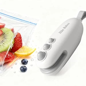Mini Bag Sealer - 2 in 1 Bag Sealer Heat Seal with Cutter, Rechargeable Portable Heat Sealer Machine with Magnetic for Chip, Snacks & Plastic Bags (White) Mini Bag Sealer - 2 in 1 Bag Sealer Heat Seal with Cutter, Rechargeable Portable Heat Sealer Machine with Magnetic for Chip, Snacks & Plastic Bags (White)