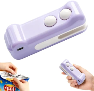 2-in-1 Rechargeable Mini Heat Sealer & Cutter,Mini Bag Sealer,Portable Handheld 2 in 1 Rechargeable Food Bag Sealer for Sealing and Cutting,Small Package Sealer for Chip Snack(Green) (Purple) 2-in-1 Rechargeable Mini Heat Sealer & Cutter,Mini Bag Sealer,Portable Handheld 2 in 1 Rechargeable Food Bag Sealer for Sealing and Cutting,Small Package Sealer for Chip Snack(Green) (Purple)