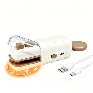 Mini Bag Sealer, Rechargeable Heat Sealer with Cutter, Magnet Bottle Opener | Portable Food Bag Resealer, Handheld Bag Sealer Machine for Kitchen, Keep Snacks & Food Fresh Mini Bag Sealer, Rechargeable Heat Sealer with Cutter, Magnet Bottle Opener | Portable Food Bag Resealer, Handheld Bag Sealer Machine for Kitchen, Keep Snacks & Food Fresh