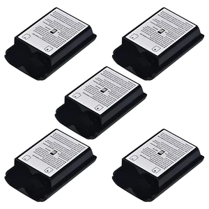 5 Pack Battery Pack Cover for Xbox 360 Wireless Controller, Replacement Battery Pack Cover Shell Case for Xbox360 (Black) 5 Pack Battery Pack Cover for Xbox 360 Wireless Controller, Replacement Battery Pack Cover Shell Case for Xbox360 (Black)