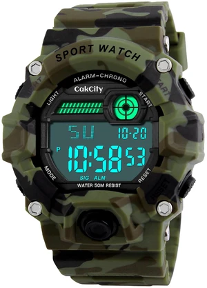 Boys Camouflage LED Sport Watch,Digital Military Wrist Kids Watch | 5ATM Waterproof,Silicone Band, EL Backlight,Luminous, Alarm, Stopwatch, Shockproof,Calendar,Large Dial,Military Time