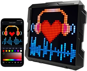 32x32 RGB LED Pixel Art Display, App-Controlled Gaming Desk Decor | Smart Clock & Alarm, DIY Pixel Art & GIF Creator, Cool Animation Frame, Gaming Room Setup, Creative Tech Gift for Gamers Kids 32x32 RGB LED Pixel Art Display, App-Controlled Gaming Desk Decor | Smart Clock & Alarm, DIY Pixel Art & GIF Creator, Cool Animation Frame, Gaming Room Setup, Creative Tech Gift for Gamers Kids