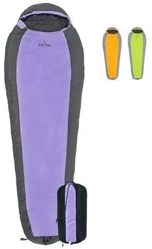 Teton 20F and 5F Degree Sleeping Bag; Lightweight, Warm Weather Mummy Sleeping Bags for Adults and Kids, Camping, Backpacking, Hiking Teton 20F and 5F Degree Sleeping Bag; Lightweight, Warm Weather Mummy Sleeping Bags for Adults and Kids, Camping, Backpacking, Hiking