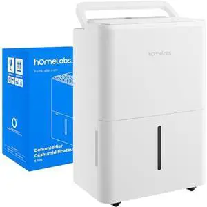 hOmeLabs Dehumidifier 1,800 Sq Ft Wi-Fi (8 Pint MAX 24 Pint at 95°F, 90% RH) for Advanced Humidity & Moisture Control, Quiet, Efficient, Auto Shut-off, Ideal for Home, Basement, Office hOmeLabs Dehumidifier 1,800 Sq Ft Wi-Fi (8 Pint MAX 24 Pint at 95°F, 90% RH) for Advanced Humidity & Moisture Control, Quiet, Efficient, Auto Shut-off, Ideal for Home, Basement, Office