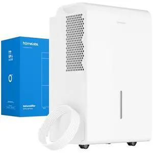 hOmeLabs Dehumidifier 7,500 Sq Ft Wi-Fi with Pump (50 Pint MAX 120 Pint at 95°F, 90% RH) for Home, Office, Basements with Powerful Moisture Removal, Humidity Control, Auto Shut-off, Quiet Operation hOmeLabs Dehumidifier 7,500 Sq Ft Wi-Fi with Pump (50 Pint MAX 120 Pint at 95°F, 90% RH) for Home, Office, Basements with Powerful Moisture Removal, Humidity Control, Auto Shut-off, Quiet Operation