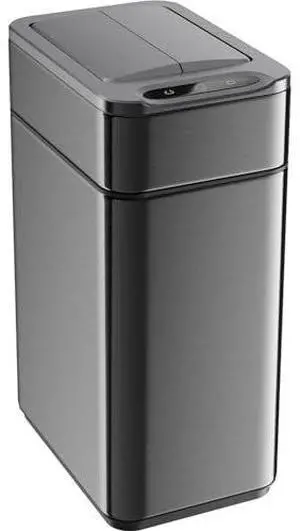 hOmeLabs 2.4 Gallon Touchless Sensor Trash Can, Automatic Retractable Butterfly Lid, Batteries Included, Space-Efficient, Easy Clean, Battery-Powered hOmeLabs 2.4 Gallon Touchless Sensor Trash Can, Automatic Retractable Butterfly Lid, Batteries Included, Space-Efficient, Easy Clean, Battery-Powered