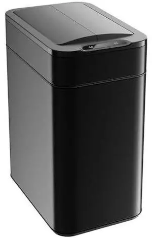 hOmeLabs - 13 Gallon Kitchen Trash Can - Retractable Automatic Sensor Butterfly Lid, Space-Saving Design, Easy to Clean, Battery-Operated with Batteries Included - Matte Black hOmeLabs - 13 Gallon Kitchen Trash Can - Retractable Automatic Sensor Butterfly Lid, Space-Saving Design, Easy to Clean, Battery-Operated with Batteries Included - Matte Black