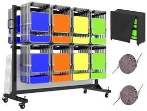 Specraft Folding Chair Rack, Holds 12 Tables or 112 Chairs, 1250 lbs Capacity, Heavy-Duty Cart with Wheels, Elastic Cords, Cover, Glossy Black Specraft Folding Chair Rack, Holds 12 Tables or 112 Chairs, 1250 lbs Capacity, Heavy-Duty Cart with Wheels, Elastic Cords, Cover, Glossy Black