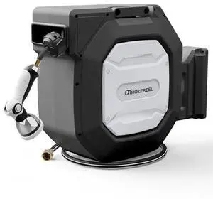 1/2" x 165 FT Retractable Garden Hose Reel,Outdoor Garden Hose Reels - Self Retract Wall Metal Mount Hose Reel Automatic Storage(Black 1/2" x 165 FT Retractable Garden Hose Reel,Outdoor Garden Hose Reels - Self Retract Wall Metal Mount Hose Reel Automatic Storage(Black