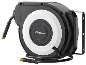 Enclosed Retractable Air Hose Reel, 3/8 Inch X 50+5 Ft Hybrid Hose Air Compressor Hose ReelIn Max 300 PSI Design, 180°Swivel Bracket Quick Coupler Enclosed Retractable Air Hose Reel, 3/8 Inch X 50+5 Ft Hybrid Hose Air Compressor Hose ReelIn Max 300 PSI Design, 180°Swivel Bracket Quick Coupler