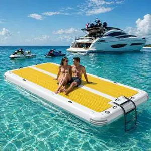 Inflatable Floating Dock Series, Inflatable Dock Floating Platform Lake Floats for Adults, Floating Island for Lake Mesh Swim Net EVA Non Slip Deck Dock Floats Boat Swim Platform Inflatable Floating Dock Series, Inflatable Dock Floating Platform Lake Floats for Adults, Floating Island for Lake Mesh Swim Net EVA Non Slip Deck Dock Floats Boat Swim Platform