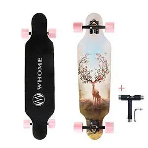 WHOME Longboard Skateboard - 31" Small Long Boards for Adults/Kids Teenagers/Girls Beginners/Boys Pro Cruiser Dancing Longboards with T-Tool WHOME Longboard Skateboard - 31" Small Long Boards for Adults/Kids Teenagers/Girls Beginners/Boys Pro Cruiser Dancing Longboards with T-Tool