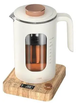 INTASTING Electric Tea Kettle, Electric Kettle with Tea Infuser, ±1 Knob Temperature Control, BPA-Free Glass, 1200W Fast Heating, Easy to Clean, 1 Liter (Cream White) INTASTING Electric Tea Kettle, Electric Kettle with Tea Infuser, ±1 Knob Temperature Control, BPA-Free Glass, 1200W Fast Heating, Easy to Clean, 1 Liter (Cream White)