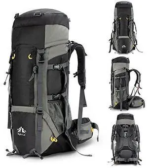 Night Cat Camping Backpacks 90L with Internal Frame Hiking Backpack for Men Women Waterproof Lightweight Breathable Outdoor Mountaineering Traveling Night Cat Camping Backpacks 90L with Internal Frame Hiking Backpack for Men Women Waterproof Lightweight Breathable Outdoor Mountaineering Traveling