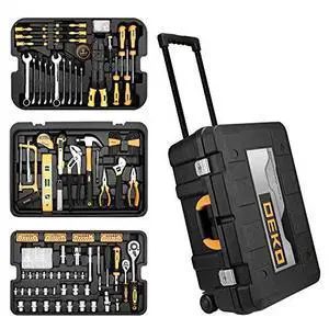 DEKOPRO 258 Piece Tool Kit with Rolling Tool Box Socket Wrench Hand Tool Set Mechanic Case Trolley Portable DEKOPRO 258 Piece Tool Kit with Rolling Tool Box Socket Wrench Hand Tool Set Mechanic Case Trolley Portable