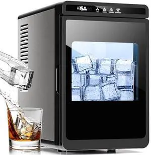 Kismile Clear Ice Cube Maker Countertop, 155pcs/24H Ice Maker with 24H Timer,3 Ice Cube in 20 Mins, Self-Cleaning Ice Machine with Ice Clip, for Home Bar Whiskey, Cocktails Kismile Clear Ice Cube Maker Countertop, 155pcs/24H Ice Maker with 24H Timer,3 Ice Cube in 20 Mins, Self-Cleaning Ice Machine with Ice Clip, for Home Bar Whiskey, Cocktails