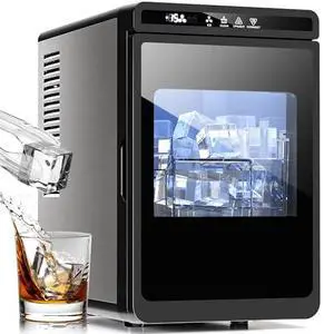 Kismile Clear Ice Cube Makers,3 Crystal Ice Cube in 20Mins, 155pcs/Day,Auto-Cleaning,Ice Makers Countertop with 5 Ice Sizes,24H Timer for Cocktails, Whiskey Kismile Clear Ice Cube Makers,3 Crystal Ice Cube in 20Mins, 155pcs/Day,Auto-Cleaning,Ice Makers Countertop with 5 Ice Sizes,24H Timer for Cocktails, Whiskey