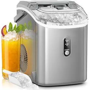 AGLUCKY Nugget Ice Makers Countertop,Portable Pebble Ice Maker Machine with Chewable Ice,One-Click Operation,Self-Cleaning for Home/Office(Grey) AGLUCKY Nugget Ice Makers Countertop,Portable Pebble Ice Maker Machine with Chewable Ice,One-Click Operation,Self-Cleaning for Home/Office(Grey)