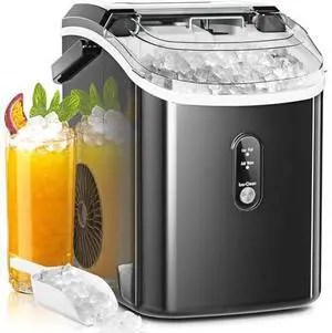 AGLUCKY Nugget Ice Makers Countertop,Portable Pebble Ice Maker Machine with Chewable Ice,One-Click Operation,Self-Cleaning for Home/Office(Black) AGLUCKY Nugget Ice Makers Countertop,Portable Pebble Ice Maker Machine with Chewable Ice,One-Click Operation,Self-Cleaning for Home/Office(Black)