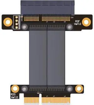 ADT-Link PCIe 3.0 x4 Male to Female Extension Cable R22SF PCI Express Gen3 Motherboard Graphics SSD RAID Extender Conversion Riser Card(60CM) ADT-Link PCIe 3.0 x4 Male to Female Extension Cable R22SF PCI Express Gen3 Motherboard Graphics SSD RAID Extender Conversion Riser Card(60CM)