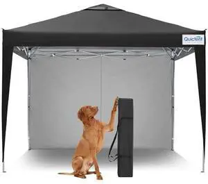 Quictent 10x10 Pop Up Canopy Tent with 1 Sidewall, Instant Setup Gazebo for 1 Person, Portable & Compact, Waterproof & UV Protection, Ideal for Camping, Beach, Parties, and Outdoor Events Quictent 10x10 Pop Up Canopy Tent with 1 Sidewall, Instant Setup Gazebo for 1 Person, Portable & Compact, Waterproof & UV Protection, Ideal for Camping, Beach, Parties, and Outdoor Events