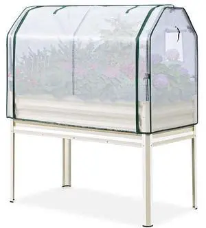 King Bird Large Raised Garden Bed with Cover Galvanized Elevated Planter Box with Legs 48×24×56 in for Backyard, Patio, Balcony, 700lb Capacity, Beige King Bird Large Raised Garden Bed with Cover Galvanized Elevated Planter Box with Legs 48×24×56 in for Backyard, Patio, Balcony, 700lb Capacity, Beige