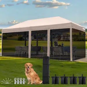 Quictent 10'x20' Pop up Screened Canopy Tent with Mosquito Netting, Portable Easy up Outdoor Screen House Shelter for Patio, Camping and Picnic, Includes Wheeled Carry Bag Quictent 10'x20' Pop up Screened Canopy Tent with Mosquito Netting, Portable Easy up Outdoor Screen House Shelter for Patio, Camping and Picnic, Includes Wheeled Carry Bag