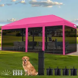 Quictent 10'x20' Pop up Screened Canopy Tent with Mosquito Netting, Portable Easy up Outdoor Screen House Shelter for Patio, Camping and Picnic, Includes Wheeled Carry Bag Quictent 10'x20' Pop up Screened Canopy Tent with Mosquito Netting, Portable Easy up Outdoor Screen House Shelter for Patio, Camping and Picnic, Includes Wheeled Carry Bag