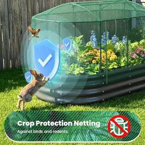 Quictent Galvanized Raised Garden Bed Kit with Self Watering System and Mesh Cover, Large Oval Metal Outdoor Planter Garden Boxes for Vegetables Herbs Flowers, 6x3x1Ft Quictent Galvanized Raised Garden Bed Kit with Self Watering System and Mesh Cover, Large Oval Metal Outdoor Planter Garden Boxes for Vegetables Herbs Flowers, 6x3x1Ft