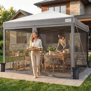 Quictent 10x10 Pop up Canopy Tent with Netting, Auto-Close Magnetic Doors, One Person Instant Setup Screen House Room Tent Screened Waterproof Quictent 10x10 Pop up Canopy Tent with Netting, Auto-Close Magnetic Doors, One Person Instant Setup Screen House Room Tent Screened Waterproof