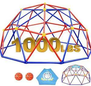 Zupapa 10FT Climbing Dome, Outdoor Jungle Gym for Kids with Climbing Grip - Geometric Dome Climber Supports 1000LBS Outdoor Playset and Easy Assembly Outdoor Play Equipment for Kids (Purple, 10FT) Zupapa 10FT Climbing Dome, Outdoor Jungle Gym for Kids with Climbing Grip - Geometric Dome Climber Supports 1000LBS Outdoor Playset and Easy Assembly Outdoor Play Equipment for Kids (Purple, 10FT)