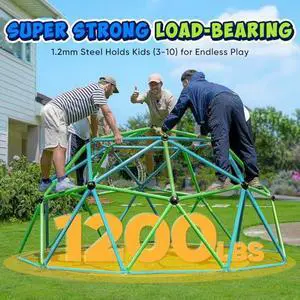 Zupapa10FT Climbing Dome with Hammock, Supports up to 1200lbs Kids Jungle Gym, 10FT Dome Climber with Hammock for Kids 3 to 10 Outdoor Play Equipment Zupapa10FT Climbing Dome with Hammock, Supports up to 1200lbs Kids Jungle Gym, 10FT Dome Climber with Hammock for Kids 3 to 10 Outdoor Play Equipment