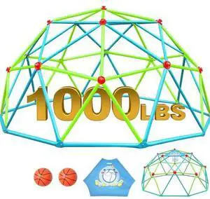 Zupapa 10FT Climbing Dome, Outdoor Jungle Gym for Kids with Climbing Grip - Geometric Dome Climber Supports 1000LBS Outdoor Playset and Easy Assembly Outdoor Play Equipment for Kids (Green, 10FT) Zupapa 10FT Climbing Dome, Outdoor Jungle Gym for Kids with Climbing Grip - Geometric Dome Climber Supports 1000LBS Outdoor Playset and Easy Assembly Outdoor Play Equipment for Kids (Green, 10FT)