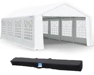 Quictent Premium 10x30 Party Tent Heavy Duty Outdoor Gazebo White Event Shelter Wedding Canopy Tent for Parties Carport BBQ with Removable Sidewall Windows & Storage Bags Quictent Premium 10x30 Party Tent Heavy Duty Outdoor Gazebo White Event Shelter Wedding Canopy Tent for Parties Carport BBQ with Removable Sidewall Windows & Storage Bags