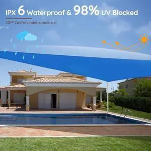 Quictent 12x16 ft Waterproof Sun Shade Sail for Patios 185G Polyester Fabric Cloth, 98% UV Block Outdoor Awning Shelter for Commercial, Backyard, Garden, Deck, Hardware Kit Included Quictent 12x16 ft Waterproof Sun Shade Sail for Patios 185G Polyester Fabric Cloth, 98% UV Block Outdoor Awning Shelter for Commercial, Backyard, Garden, Deck, Hardware Kit Included