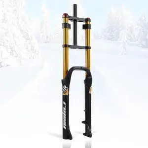 Fat Bike Fork 26 Inch 4.0 Tire E-Bike Air Suspension Fork 130mm Travel Mountain Bike Disc Brake Front Fork 1-1/8" Straight 9 * 135mm QR Rebound Adjust for Snow/Beach Bike(Gold) Fat Bike Fork 26 Inch 4.0 Tire E-Bike Air Suspension Fork 130mm Travel Mountain Bike Disc Brake Front Fork 1-1/8" Straight 9 * 135mm QR Rebound Adjust for Snow/Beach Bike(Gold)