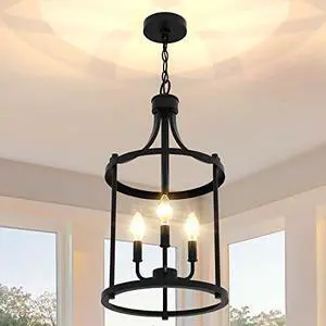 PARTPHONER Pendant Light 3 Light with 6 Pack B11 C37 LED Bulb 5000K PARTPHONER Pendant Light 3 Light with 6 Pack B11 C37 LED Bulb 5000K